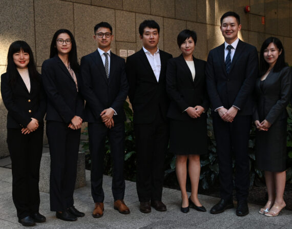 Northan Legal team of lawyers standing together outside the office building.